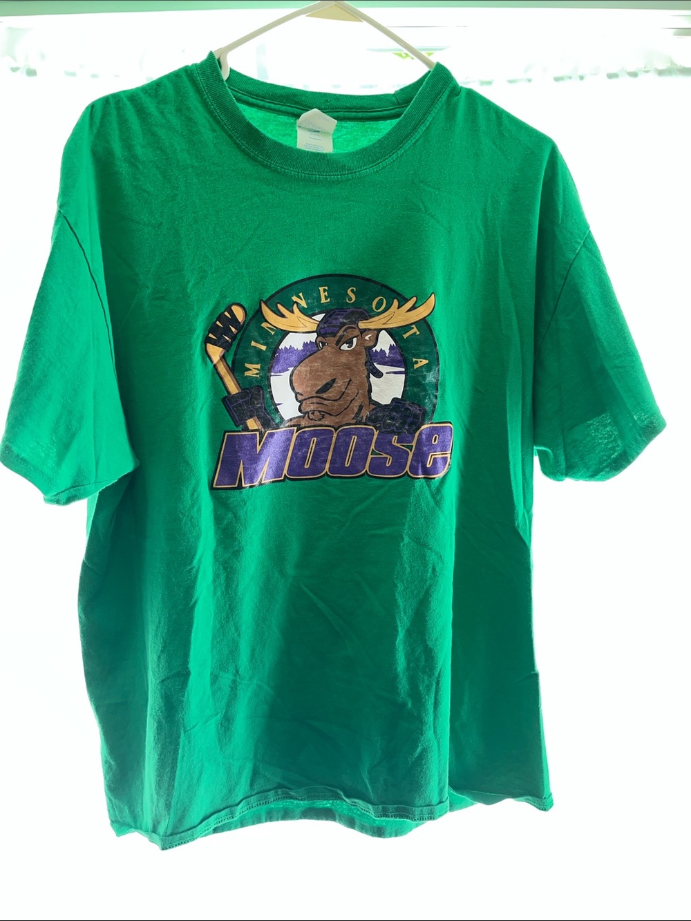 Port and Company Green Minnesota Moose Hockey Graphic Tee